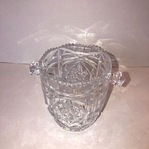 French vintage crystal ice bucket